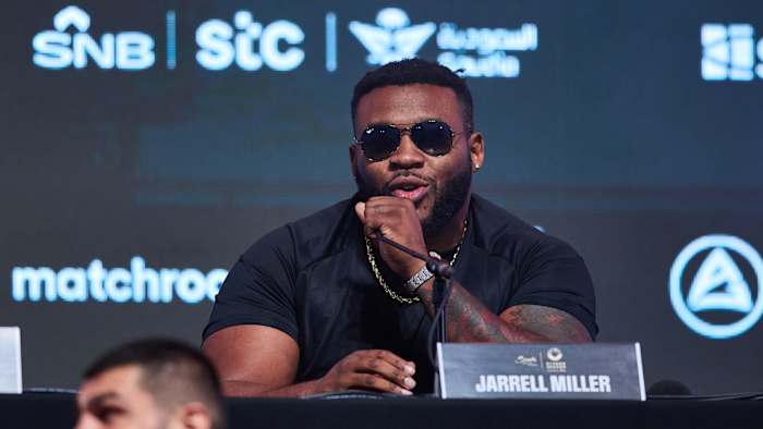 Jarrell Miller during ‘Day of Reckoning’ press conference.